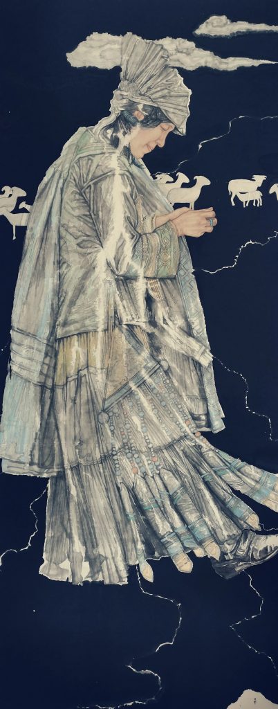 《思·彝族之五》 68x68cm